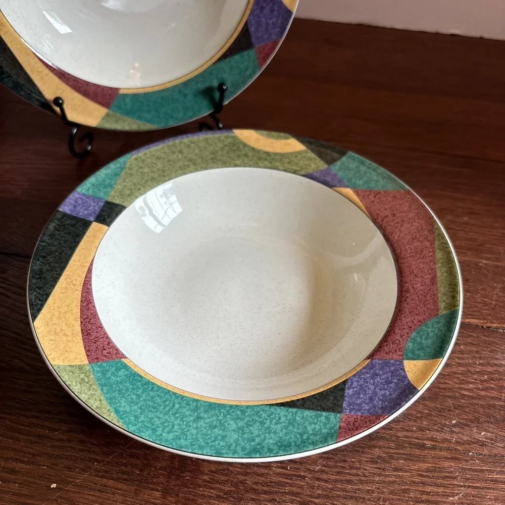 Mikasa Studio Nova Impulse Y2262 Soup Cereal Bowl 90's Y2K Set Of‎ 2